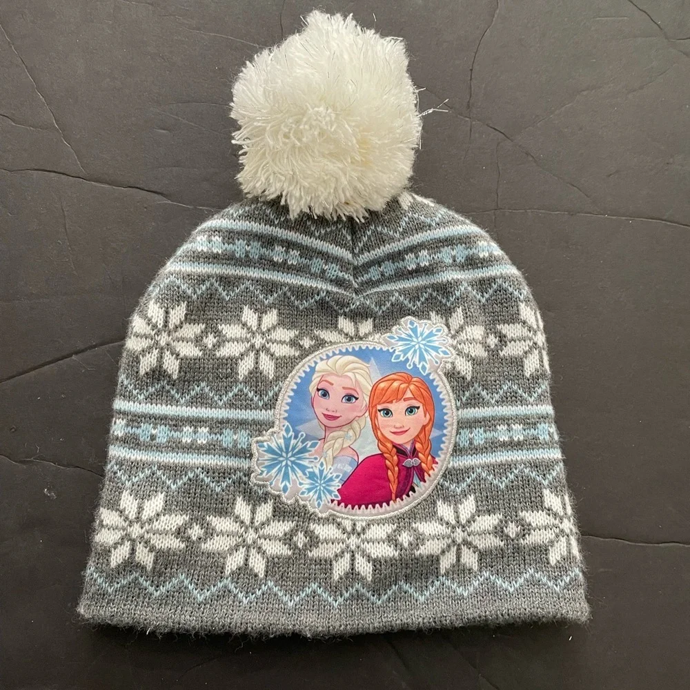 Disney frozen girl winter Hat Anna Elsa Knit Caps Sz 2T - 5T